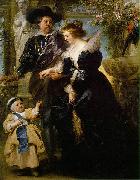 Peter Paul Rubens Rubens his wife Helena Fourment  and their son Peter Paul painting
